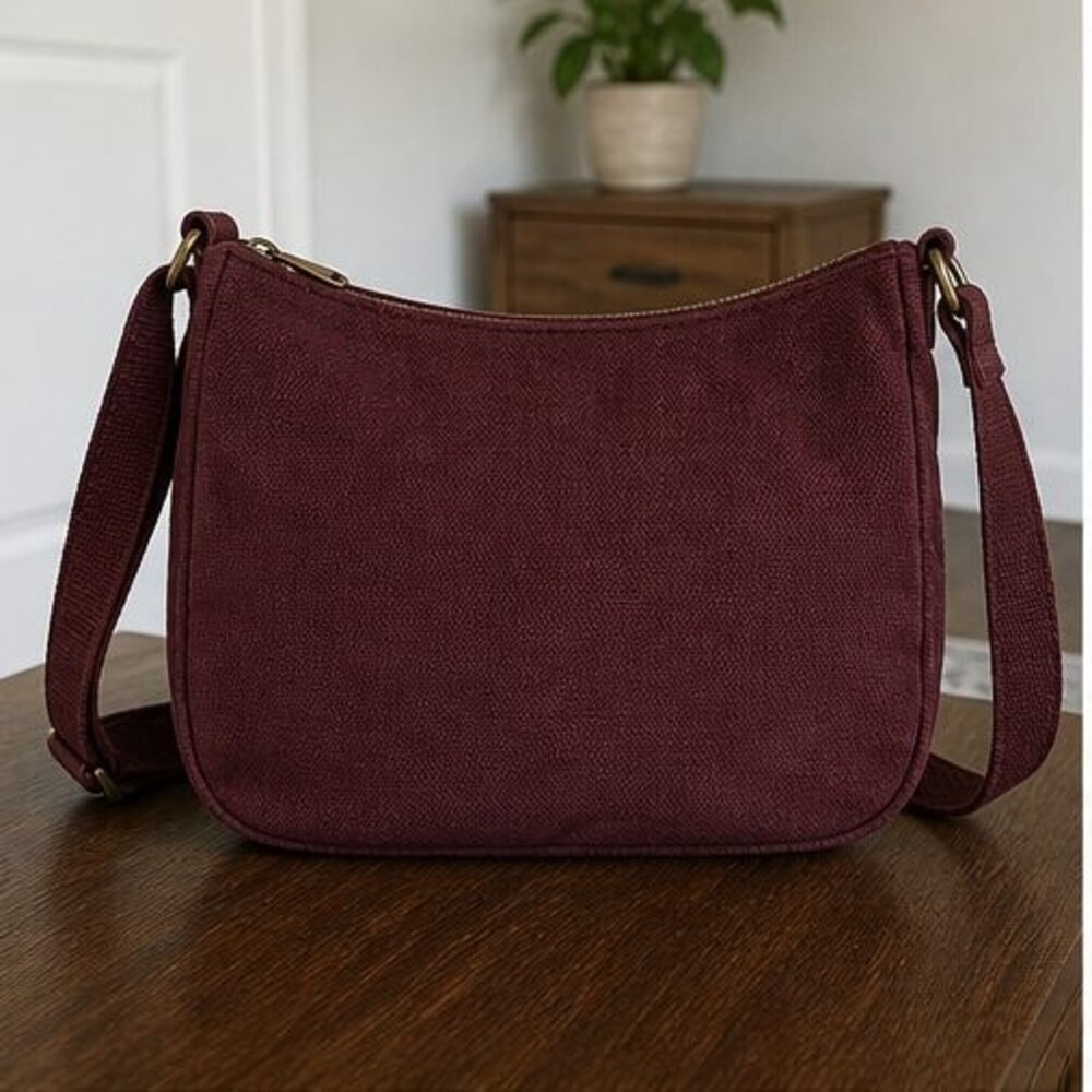 Tan Woven Crossbody Bag